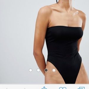 Boohoo strapless bodysuit